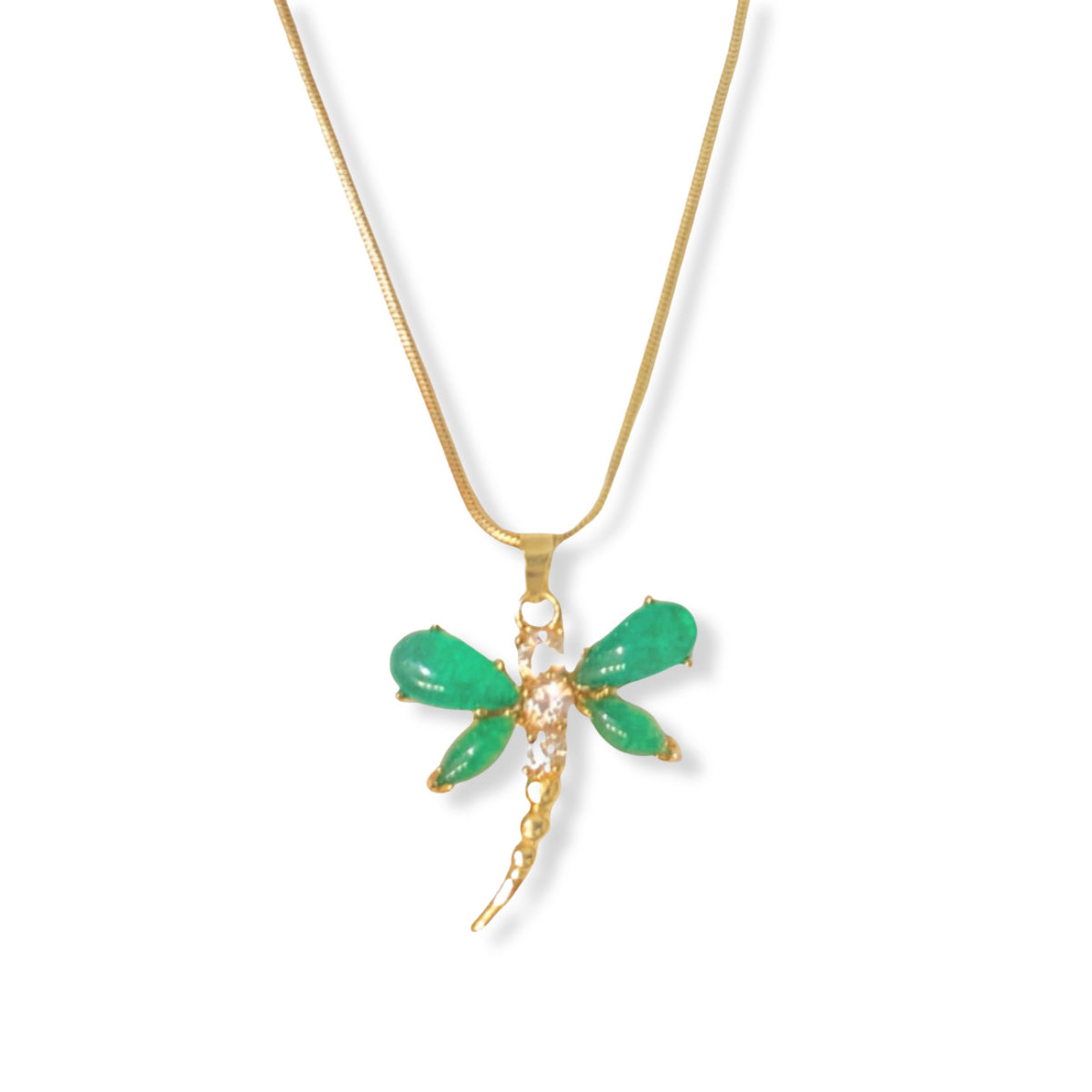 Jade dragonfly necklace on sale