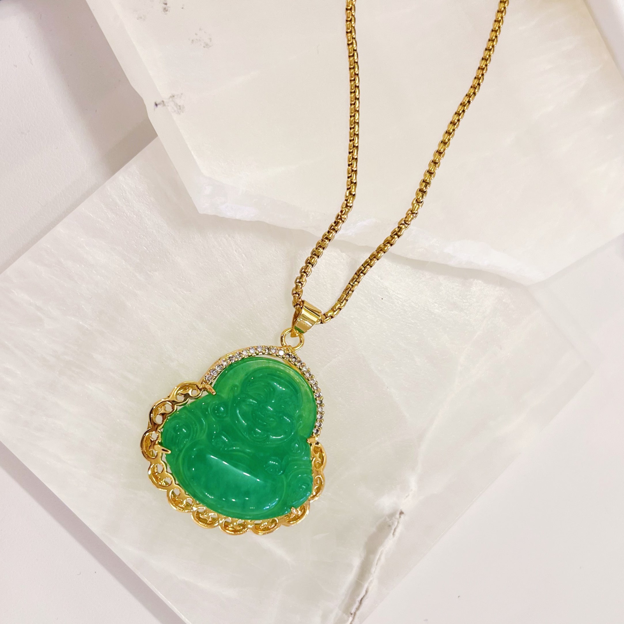 DEDAN BUDDHA JADE necklace