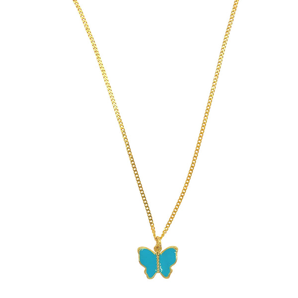 TEAL BUTTERFLY MINI necklace