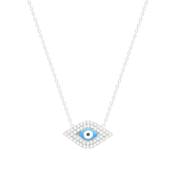 EVIL EYE DOUBLE HALO necklace