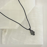 BLACK ONYX HAMSA II SUPER MINI necklace