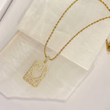 HEART TAG GOLD necklace