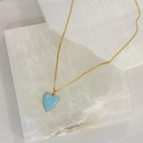 LIGHT BLUE HEART MINI necklace