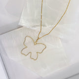 LARGE DAINTY BUTTERFLY necklace
