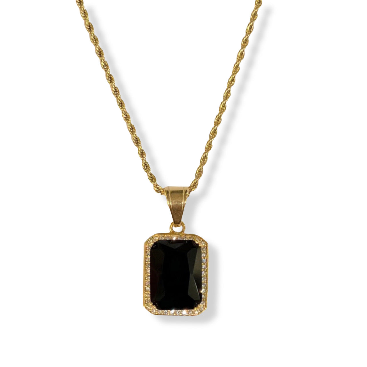 GOLD JEWEL ONYX MINI necklace