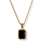 GOLD JEWEL ONYX MINI necklace
