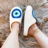 COZY EVIL EYE slippers