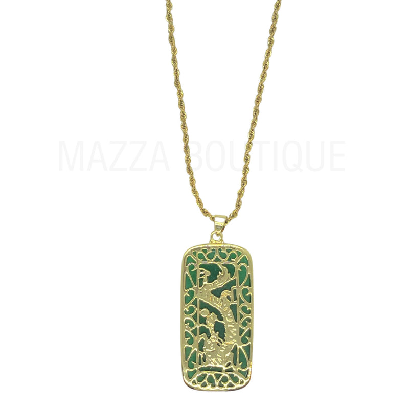 REVERSIBLE DRAGON II JADE necklace
