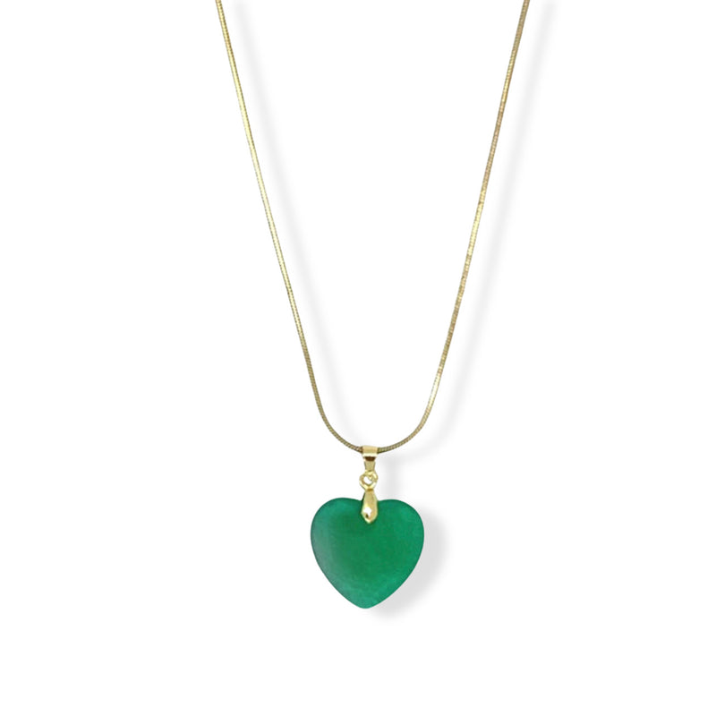 SMALL HEART JADE necklace