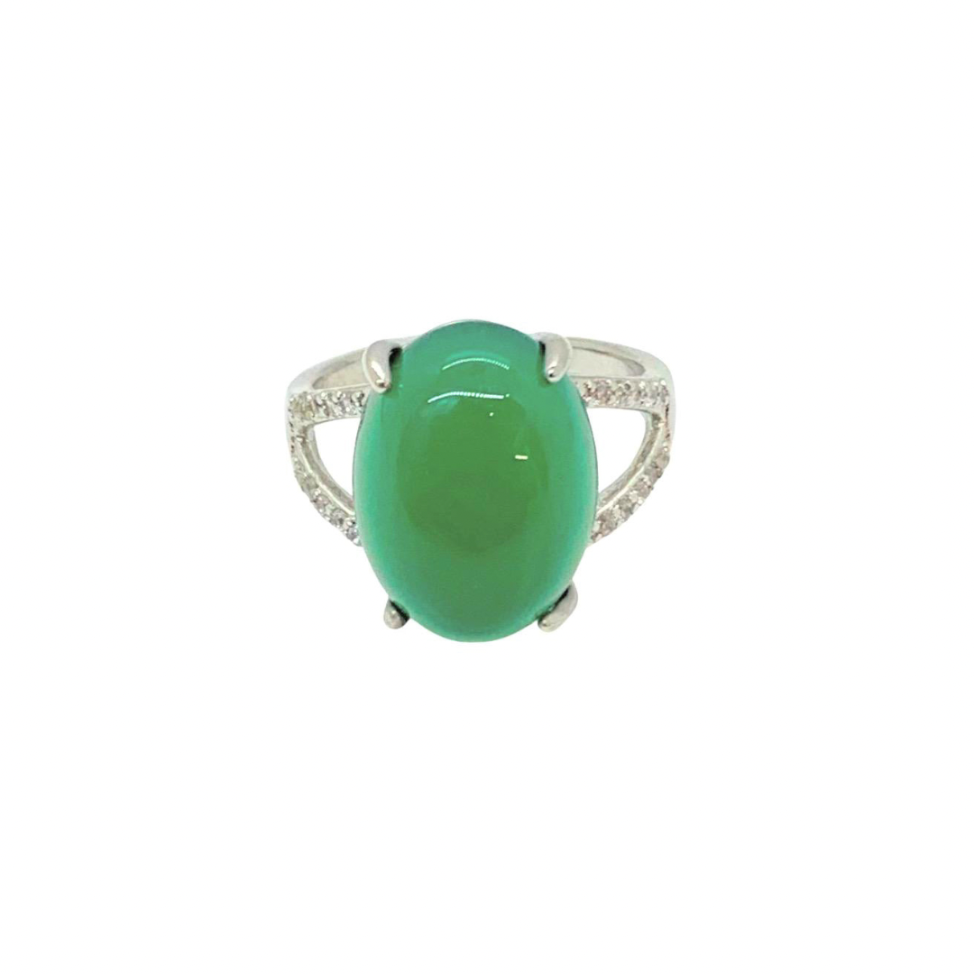 HANITA SILVER JADE ring