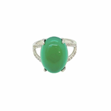 HANITA SILVER JADE ring