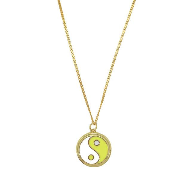 YELLOW YIN YANG necklace