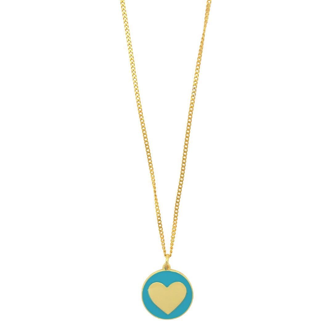 BLUE HEART CIRCLE necklace