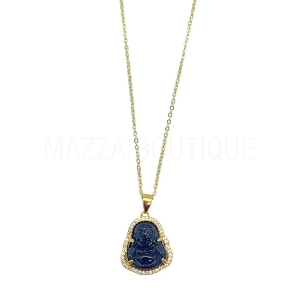 DARK BLUE BUDDHA SUPER MINI necklace