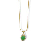 VERA OVAL JADE MINI necklace