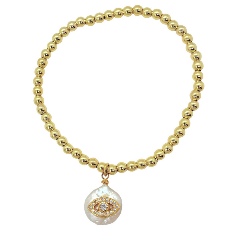 EVIL EYE FRESHWATER PEARL bracelet