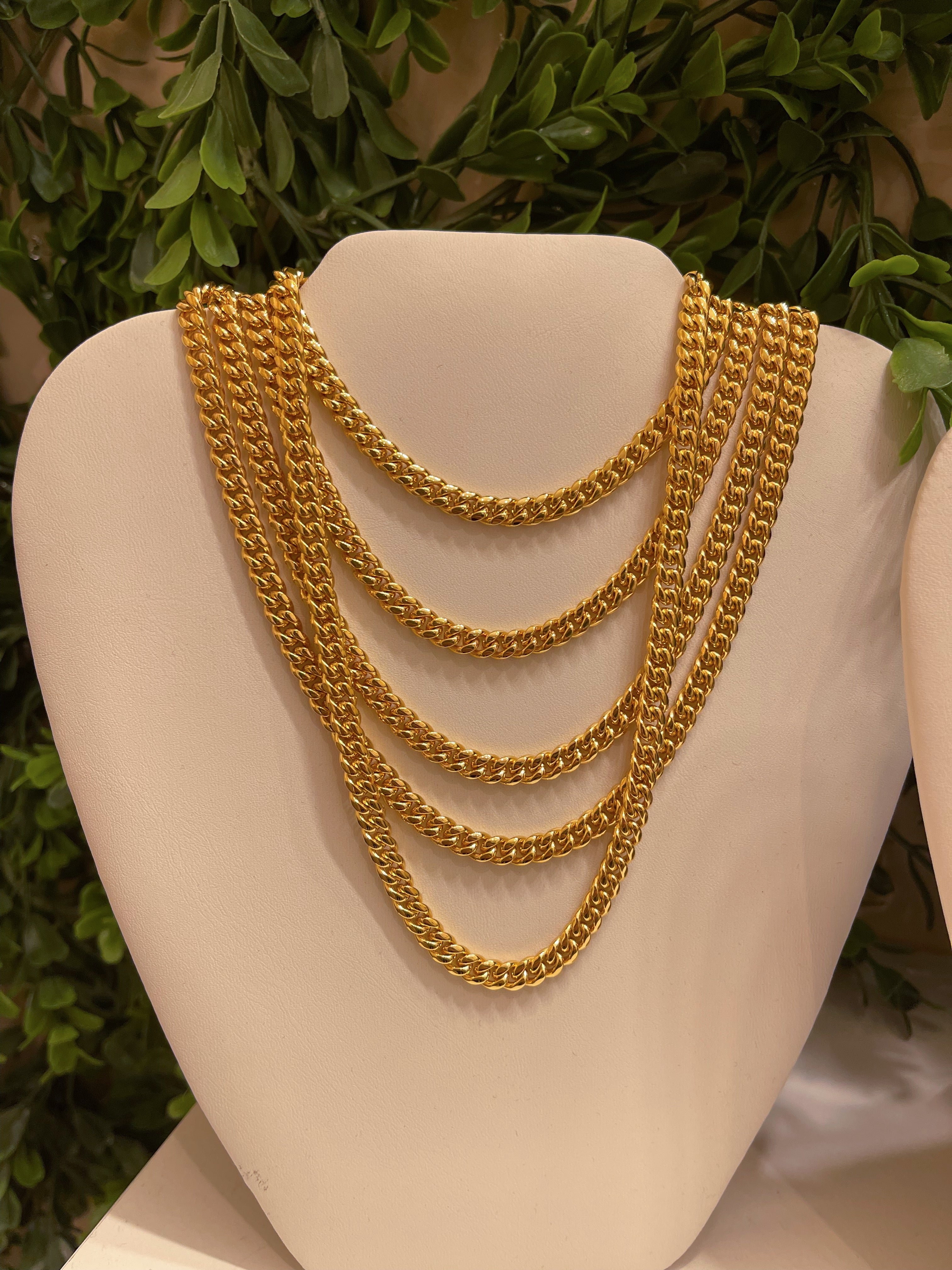 CUBAN 6MM GOLD STEEL necklace