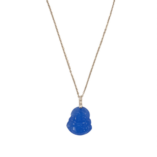 BLUE BUDDHA III STEEL MINI necklace