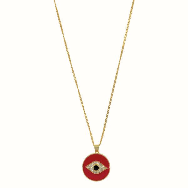 RED EVIL EYE CIRCLE necklace