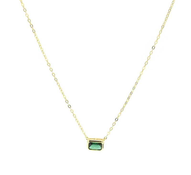 EMERALD SOLITAIRE MINI necklace