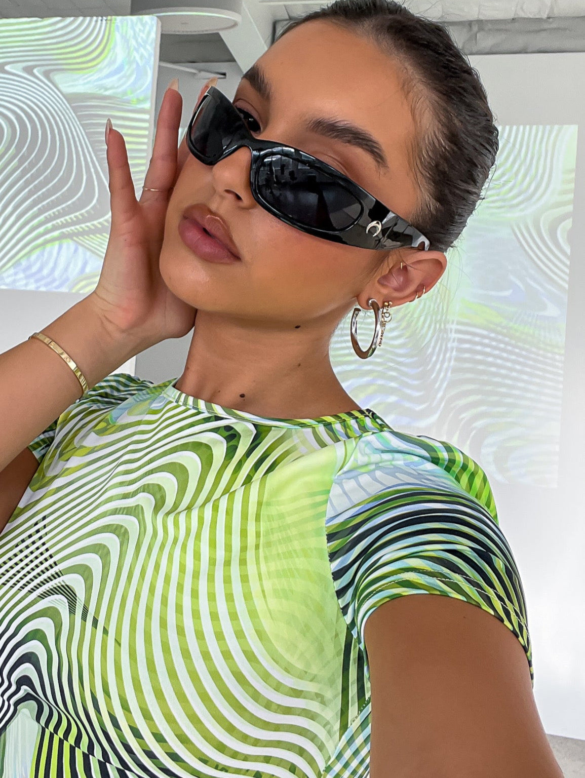 BLACK CRESCENT MOON sunglasses