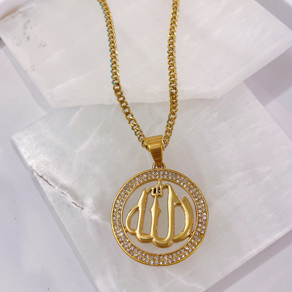 ALLAH CRYSTAL CIRCLE II necklace