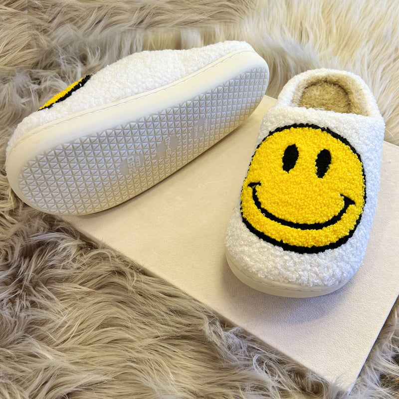 COZY YELLOW SMILEY slippers