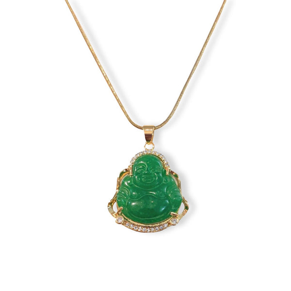 CRYSTAL BUDDHA JADE necklace