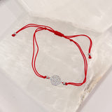 CRYSTAL CIRCLE RED STRING bracelet