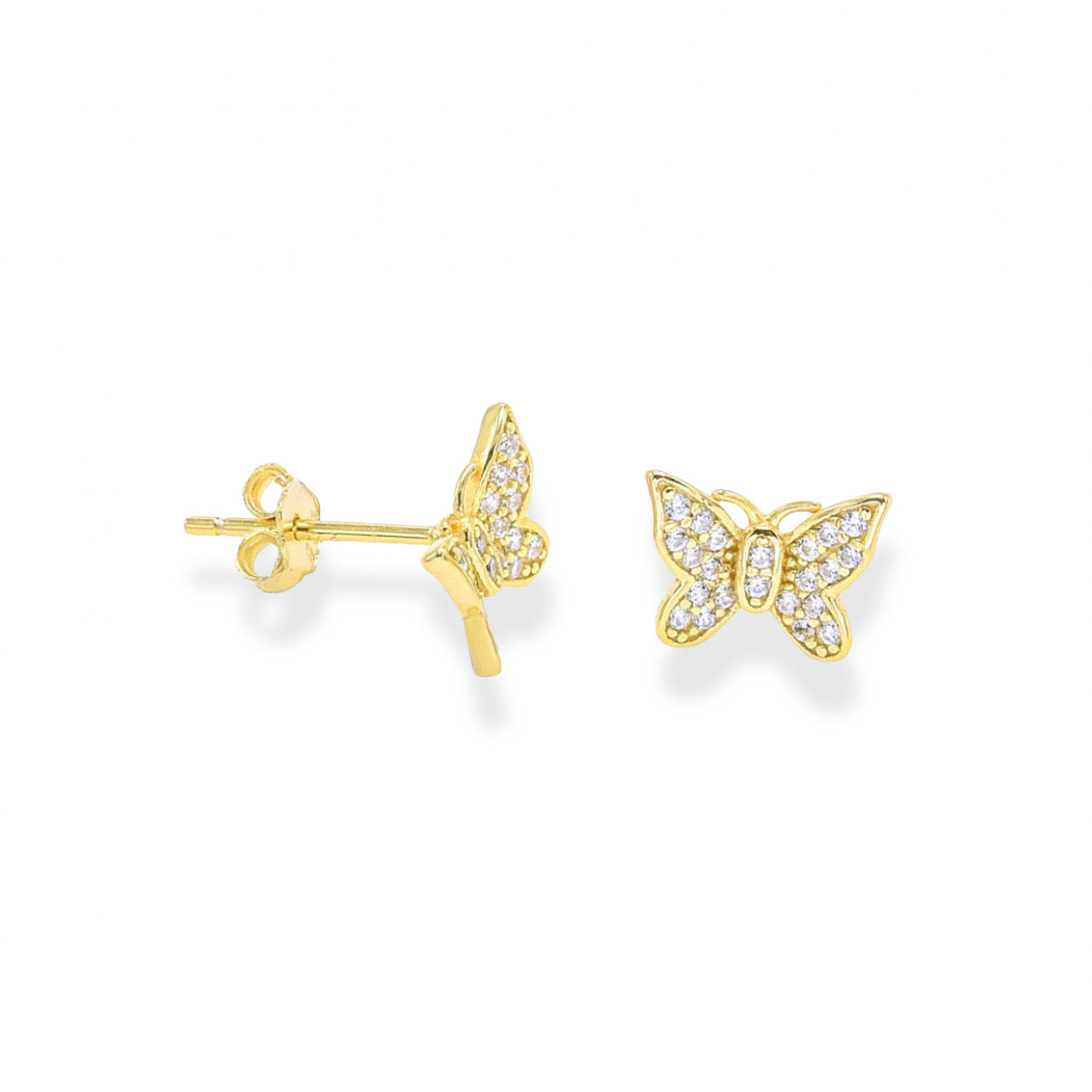 BUTTERFLY CRYSTAL STUD earrings