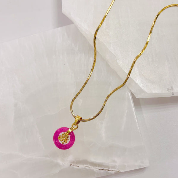 GOOD FORTUNE FUCHSIA SUPER MINI necklace