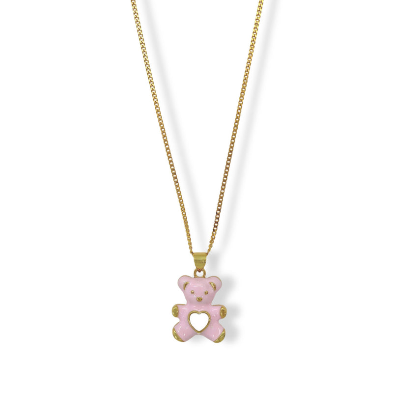LIGHT PINK TEDDY necklace