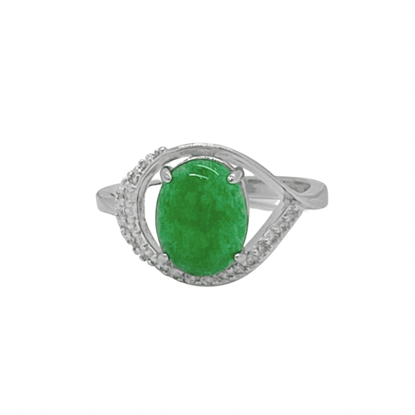 KEILI SILVER JADE ring