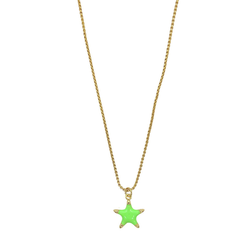 LIME GREEN STAR MINI necklace