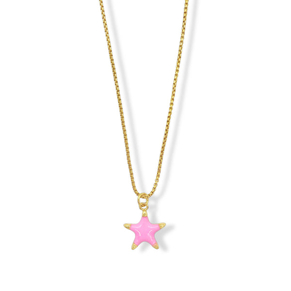 LIGHT PINK STAR MINI necklace