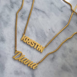 CUSTOM BOLD SCRIPT NAMEPLATE necklace