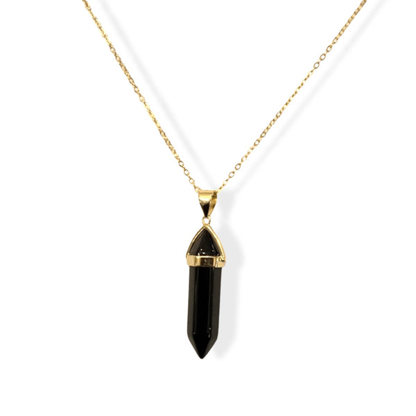 BLACK ONYX AMULET necklace