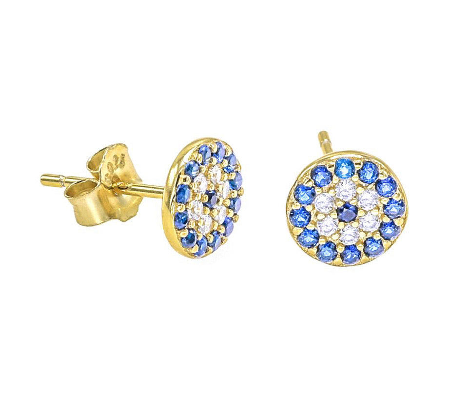 EVIL EYE CIRCLE STUD earrings