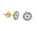 EVIL EYE CIRCLE STUD earrings