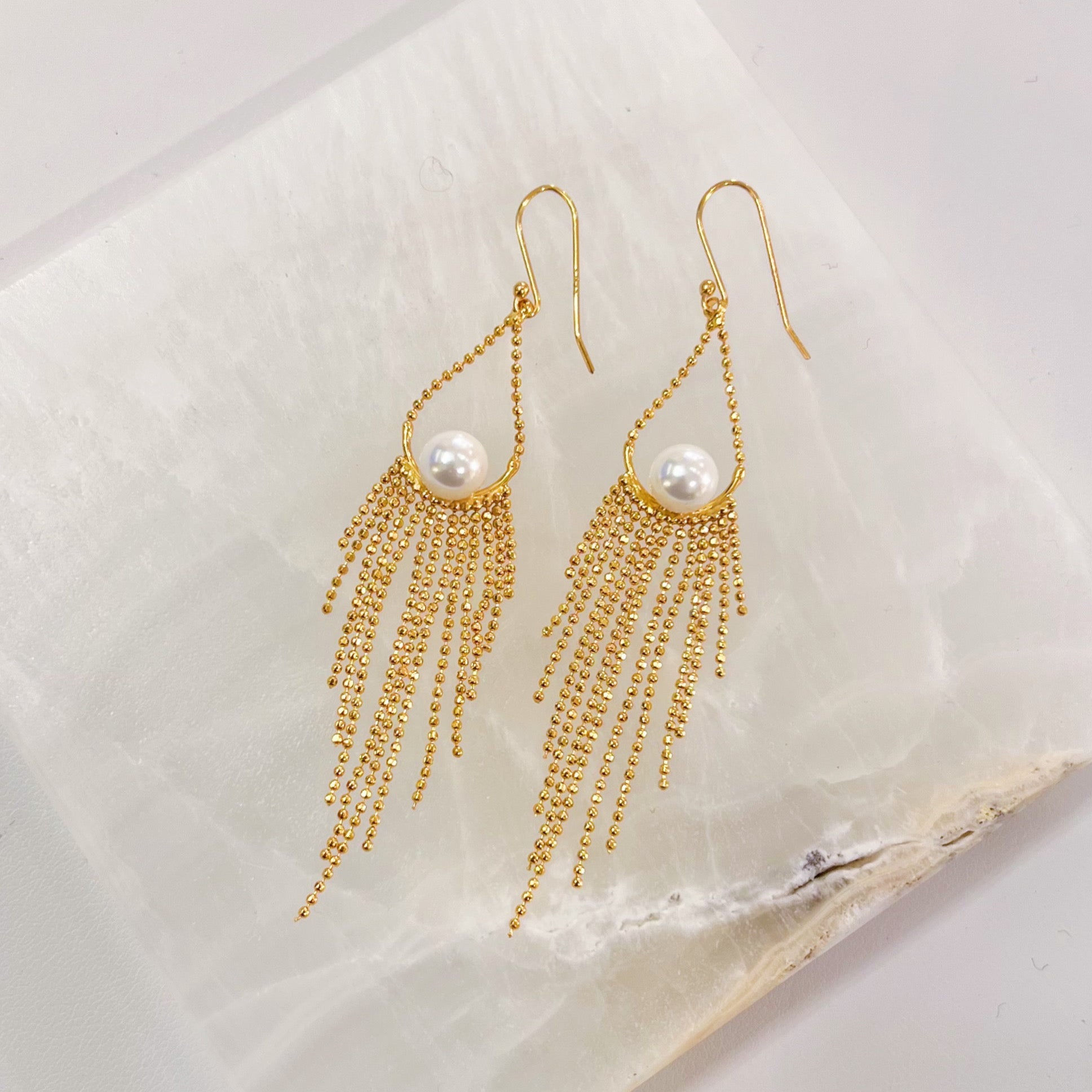 PEARL TASSLE earrings