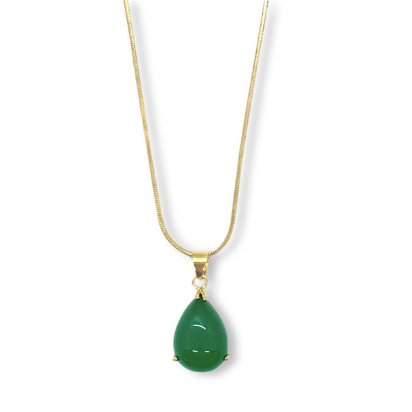 TEARDROP JADE MINI necklace