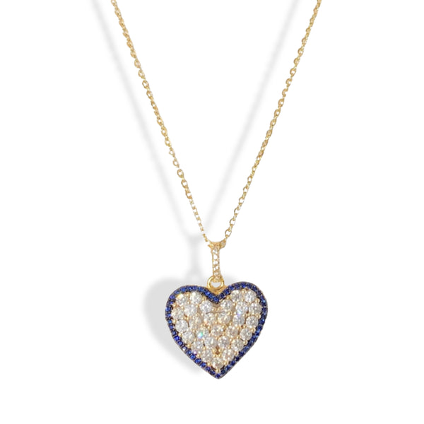CRYSTAL HEART SAPPHIRE necklace