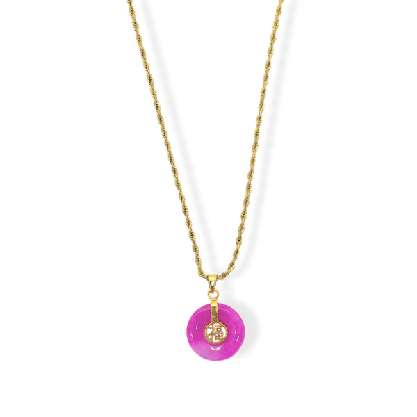 GOOD FORTUNE FUCHSIA MINI necklace