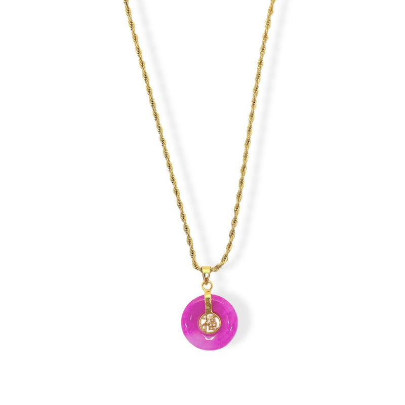 GOOD FORTUNE FUCHSIA MINI necklace