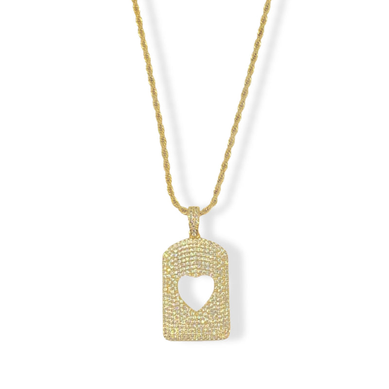 HEART TAG GOLD necklace