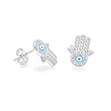 HAMSA EVIL EYE STUD earrings