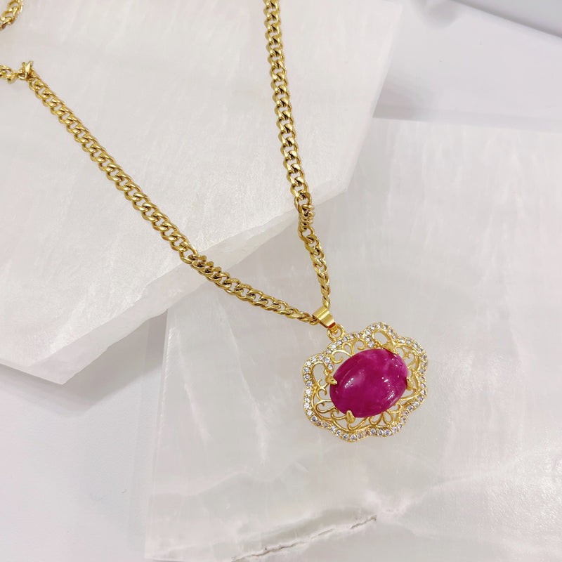 RAINA FUCHSIA necklace