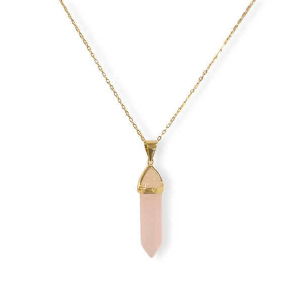 ROSE QUARTZ AMULET necklace