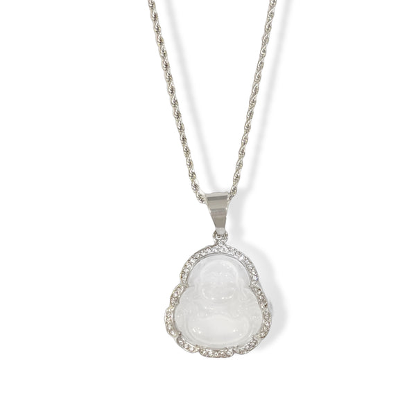 WHITE BUDDHA STEEL necklace