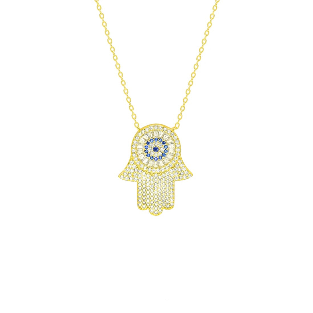 HAMSA SAPPHIRE EYE necklace